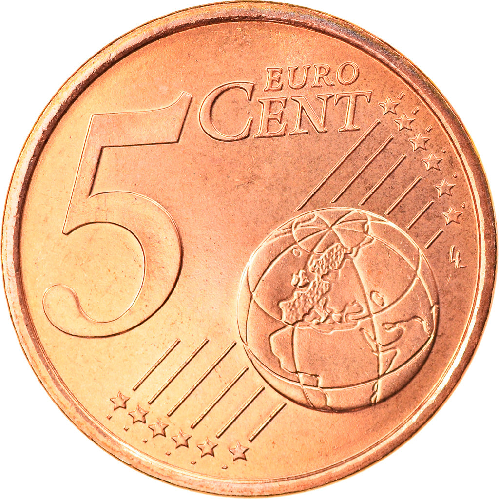 France, 5 Euro Cent, 2005, Paris, MS(63), Copper Plated Steel, Gadoury:3