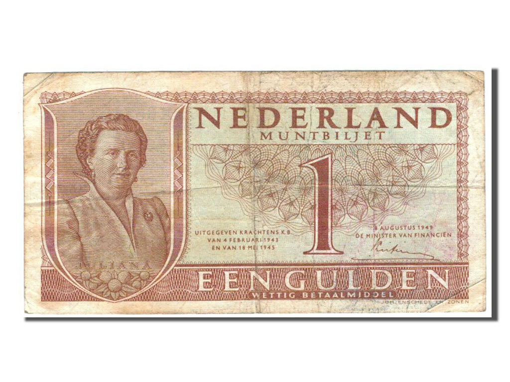 Netherlands, 1 Gulden, 1949, KM #72, VF(30-35), 5RX