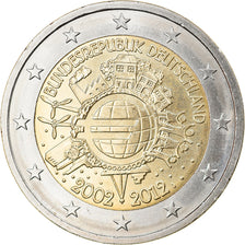 Germany, 2 Euro, 10 years euro, 2012, Hambourg, MS(63), Bi-Metallic, KM:New