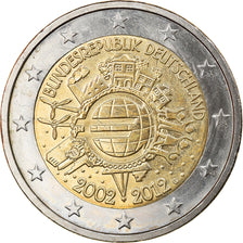 Germany, 2 Euro, 10 years euro, 2012, Karlsruhe, MS(63), Bi-Metallic, KM:New