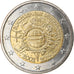 Germany, 2 Euro, 10 years euro, 2012, Karlsruhe, MS(63), Bi-Metallic, KM:New