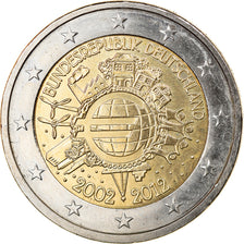 Germany, 2 Euro, 10 years euro, 2012, Munich, MS(63), Bi-Metallic, KM:New