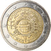 Germany, 2 Euro, 10 years euro, 2012, Munich, MS(63), Bi-Metallic, KM:New
