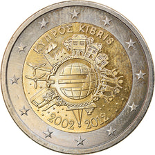 Cyprus, 2 Euro, 10 ans de l'Euro, 2012, MS(63), Bi-Metallic, KM:97