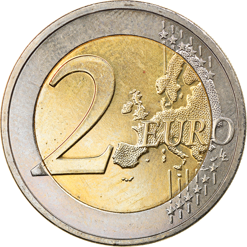 Cyprus, 2 Euro, 10 ans de l'Euro, 2012, MS(63), Bi-Metallic, KM:97