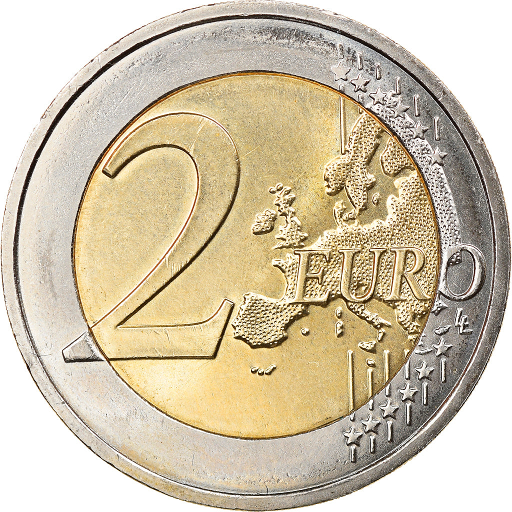 France, 2 Euro, 10 ans de l'Euro, 2012, Paris, MS(63), Bi-Metallic, Gadoury:14.