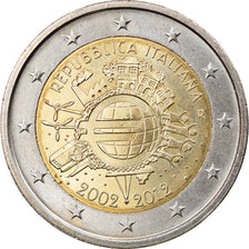 Italy, 2 Euro, 10 ans de l'Euro, 2012, Rome, MS(63), Bi-Metallic, KM:350