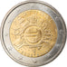 Portugal, 2 Euro, 10 ans de l'Euro, 2012, Lisbon, MS(63), Bi-Metallic, KM:812