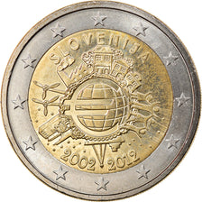 Slovenië, 2 Euro, 10 ans de l'Euro, 2012, UNC-, Bi-Metallic, KM:107