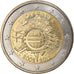 Slovenia, 2 Euro, 10 ans de l'Euro, 2012, MS(63), Bi-Metallic, KM:107