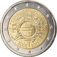 Greece, 2 Euro, 10 years euro, 2012, AU(50-53), Bi-Metallic, KM:New