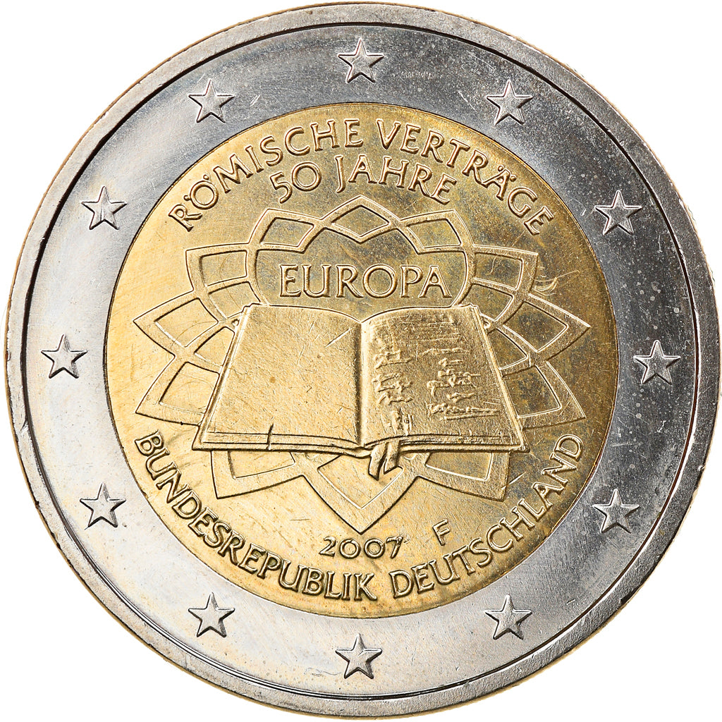 GERMANIA - REPUBBLICA FEDERALE, 2 Euro, Traité de Rome 50 ans, 2007, Stuttgart