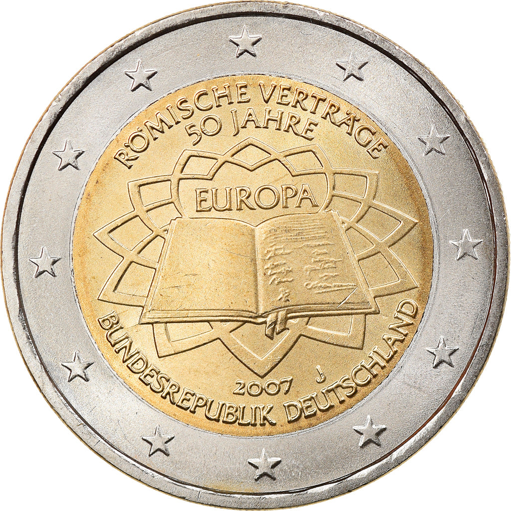 GERMANIA - REPUBBLICA FEDERALE, 2 Euro, Traité de Rome 50 ans, 2007, Hambourg