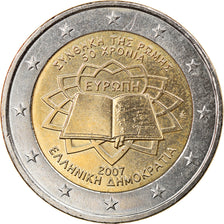 Greece, 2 Euro, Traité de Rome 50 ans, 2007, Athens, MS(63), Bi-Metallic
