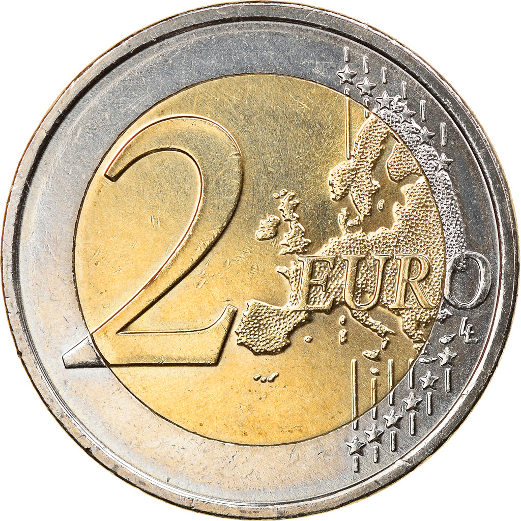 Greece, 2 Euro, Traité de Rome 50 ans, 2007, Athens, MS(63), Bi-Metallic