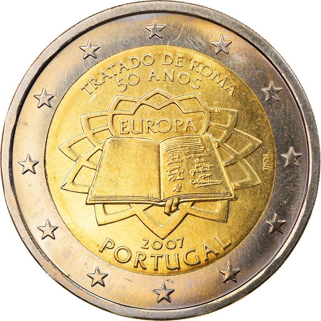 Portugal, 2 Euro, Traité de Rome 50 ans, 2007, SPL, Bi-Metallic, KM:771
