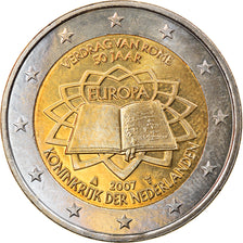 Netherlands, 2 Euro, Traité de Rome 50 ans, 2007, Utrecht, MS(63), Bi-Metallic