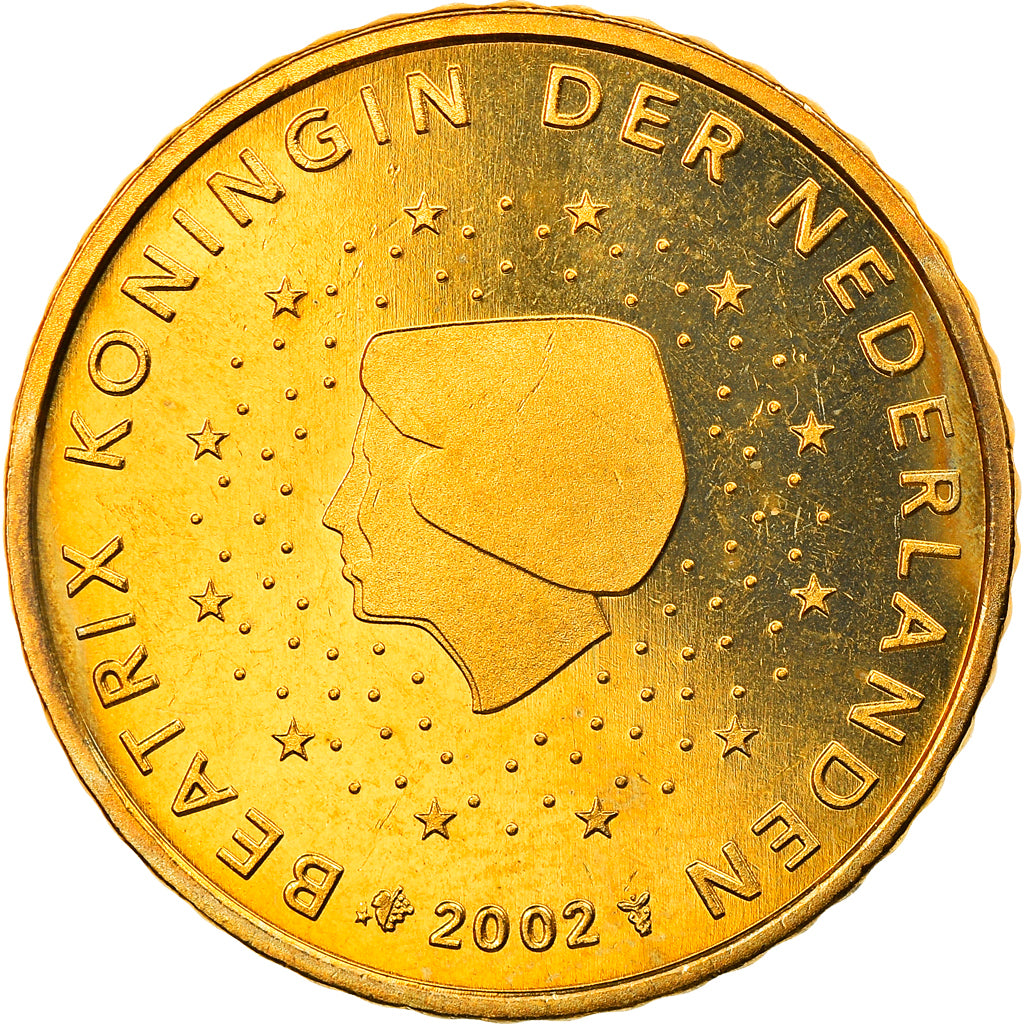Países Baixos, 50 Euro Cent, 2002, Utrecht, MS(63), Latão, KM:239