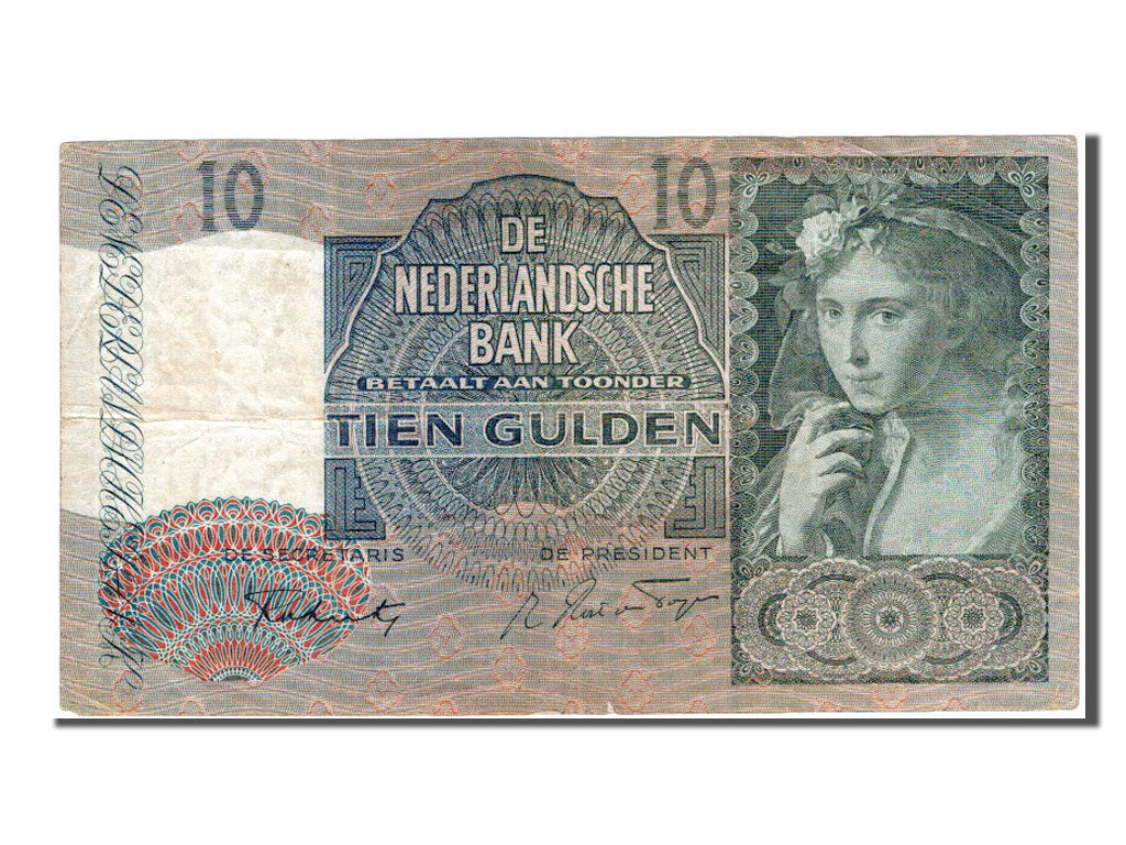 Netherlands, 10 Gulden, 1942, KM #56b, EF(40-45), 4BQ