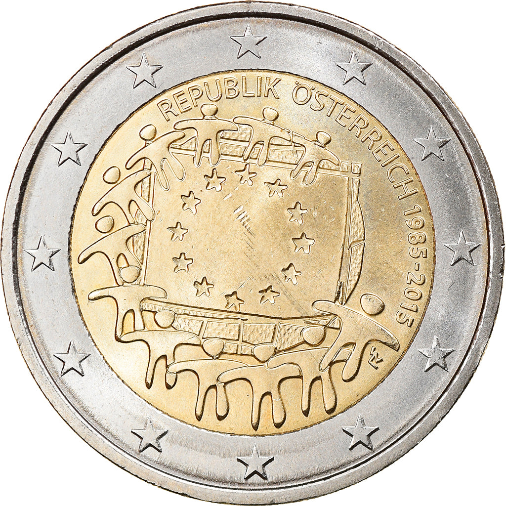 Austria, 2 Euro, Drapeau européen, 2015, Vienna, SPL, Bi-metallico, KM:New
