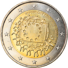 France, 2 Euro, 2015, 30 ans   Drapeau européen, MS(63), Bi-Metallic, KM:New