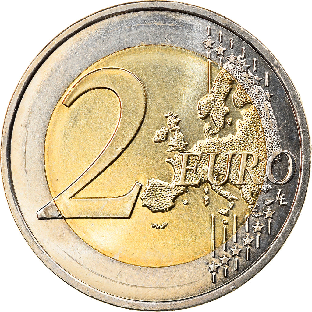 France, 2 Euro, 2015, 30 ans   Drapeau européen, MS(63), Bi-Metallic, KM:New