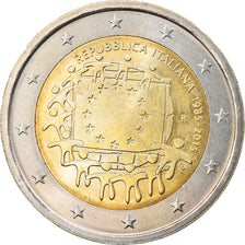 Italien, 2 Euro, 2015, 30 ans   Drapeau européen, UNZ, Bi-Metallic, KM:New