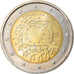 Italien, 2 Euro, 2015, 30 ans   Drapeau européen, UNZ, Bi-Metallic, KM:New