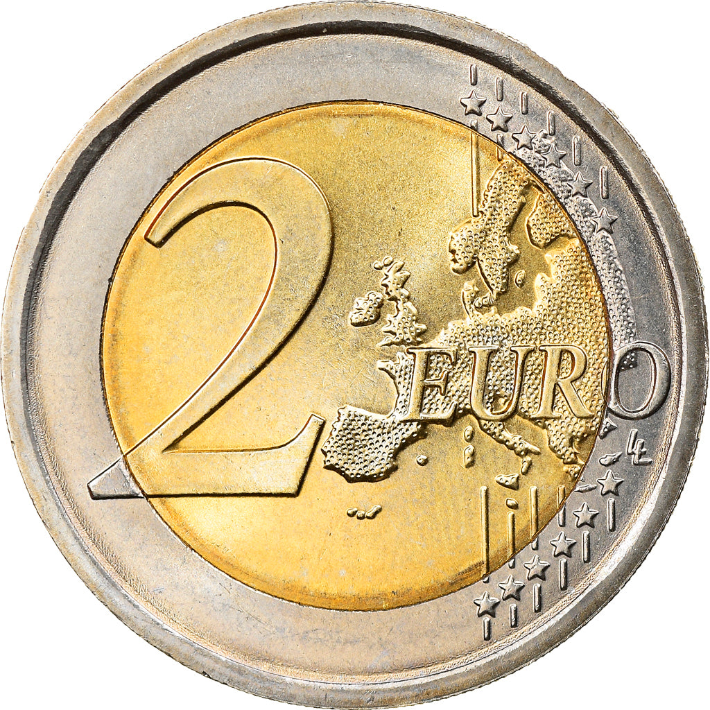 Italien, 2 Euro, 2015, 30 ans   Drapeau européen, UNZ, Bi-Metallic, KM:New