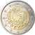 Latvia, 2 Euro, 2015, 30 ans   Drapeau européen, MS(63), Bi-Metallic, KM:New