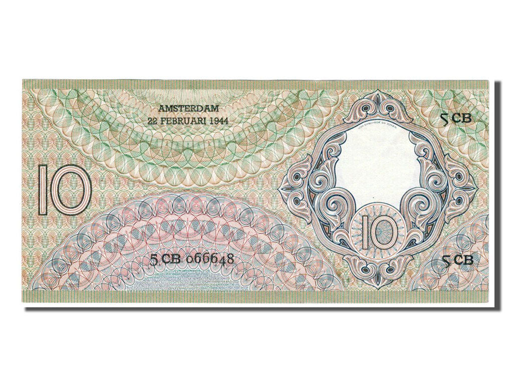 Paesi Bassi, 10 Gulden, 1944, SPL