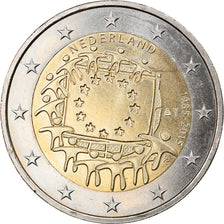 Netherlands, 2 Euro, Drapeau européen, 2015, Utrecht, MS(63), Bi-Metallic