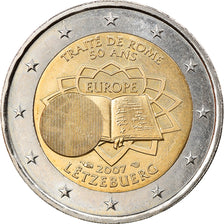 Luxembourg, 2 Euro, Traité de Rome 50 ans, 2007, Paris, MS(63), Bi-Metallic