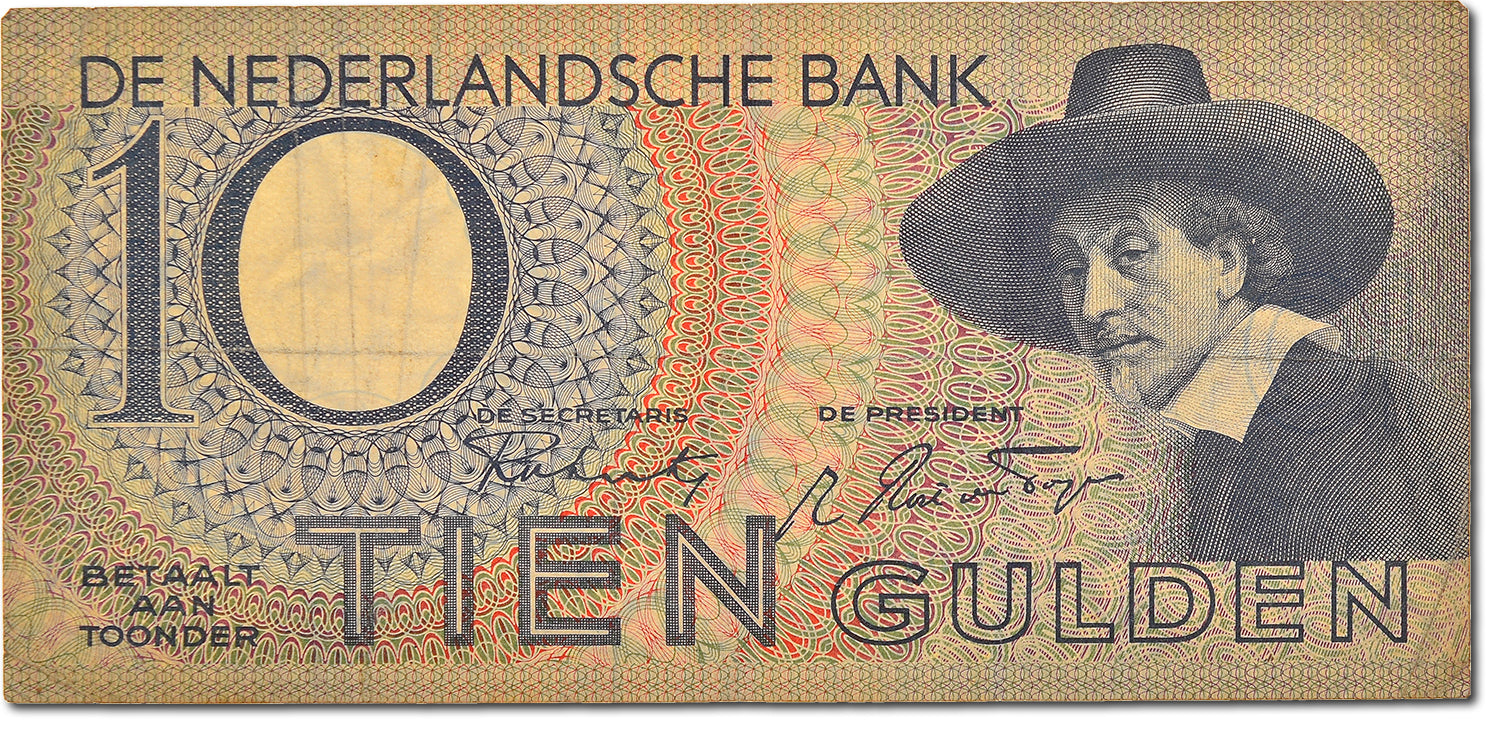 Banknote, Netherlands, 10 Gulden, 1943, EF(40-45)