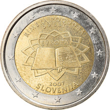 Slovenia, 2 Euro, Traité de Rome 50 ans, 2007, MS(65-70), Bi-Metallic, KM:106