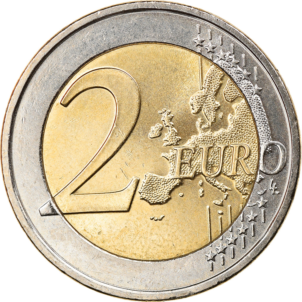 Grecia, 2 Euro, Traité de Rome 50 ans, 2007, Athens, BB+, Bi-metallico, KM:216
