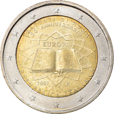 Italy, 2 Euro, Traité de Rome 50 ans, 2007, Rome, EF(40-45), Bi-Metallic