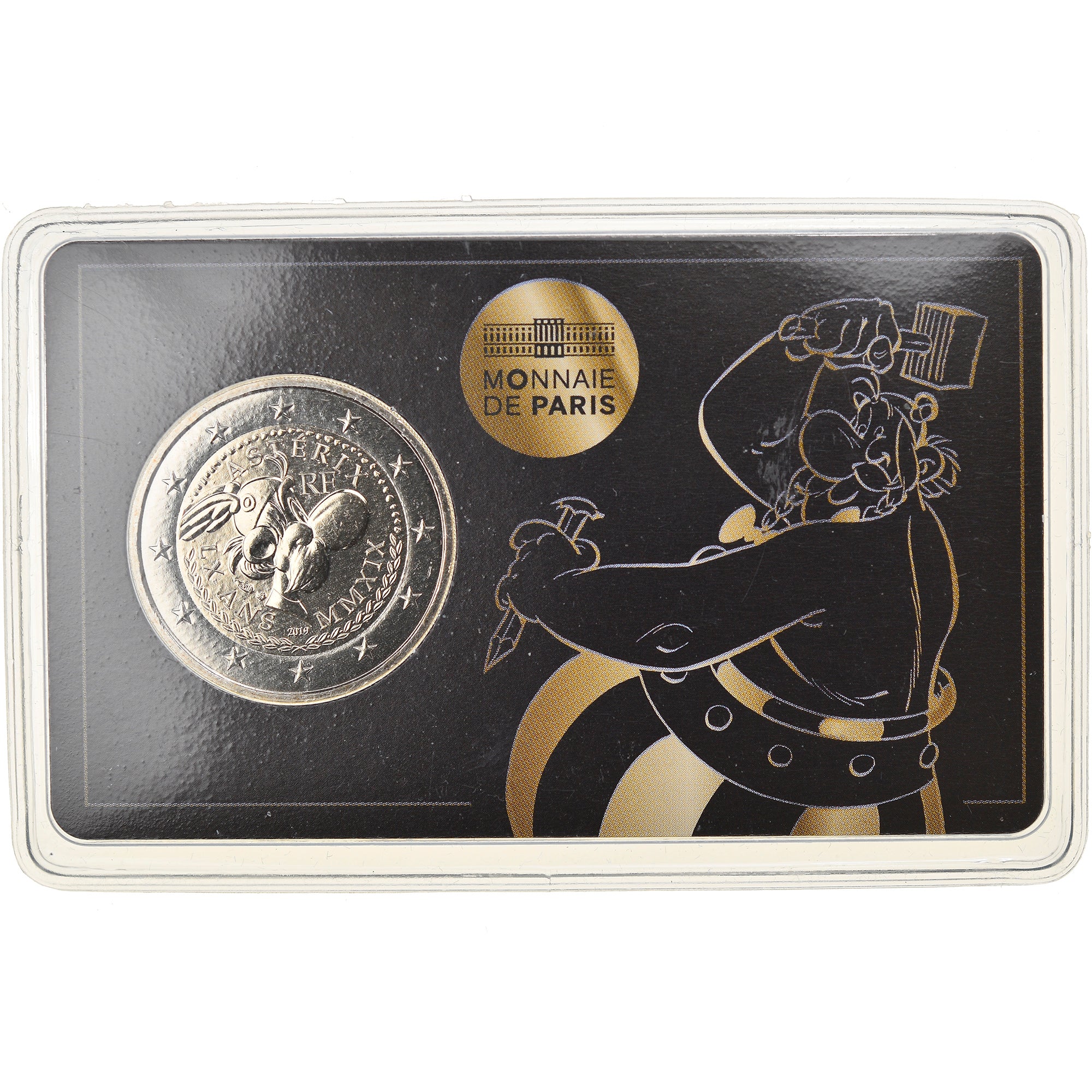 France, 2 Euro, Obélix, 2019, Paris, BU,Card, MS(65-70), Bi-Metallic