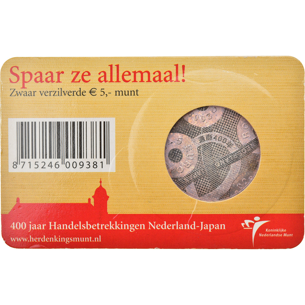 Países Baixos, 5 Euro, Het Japan Vijfje, 2009, Utrecht, BE,Card, MS(65-70)
