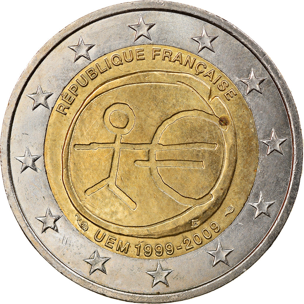 França, 2 Euro, 2009, Paris, EF(40-45), Bimetálico, Gadoury:11, KM:1590