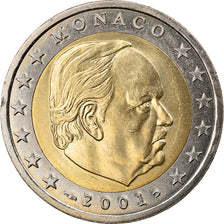 Monaco, 2 Euro, 2001, Paris, EF(40-45), Bi-Metallic, KM:186