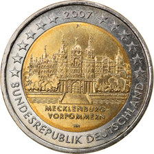 GERMANY - FEDERAL REPUBLIC, 2 Euro, 2007, Stuttgart, MS(63), Bi-Metallic, KM:260