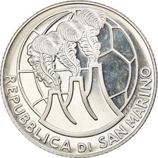 San Marino, 5 Euro, Two soccer players, 2004, Rome, BE, MS(65-70), Silver