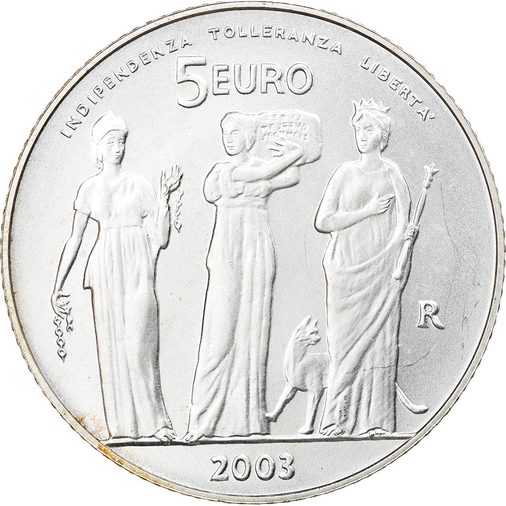 San Marino, 5 Euro, 2003, Rome, MS(65-70), Silver, KM:452