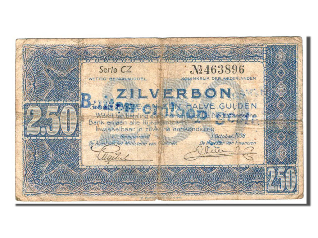 Paesi Bassi, 2 1/2 Gulden, 1938, MB