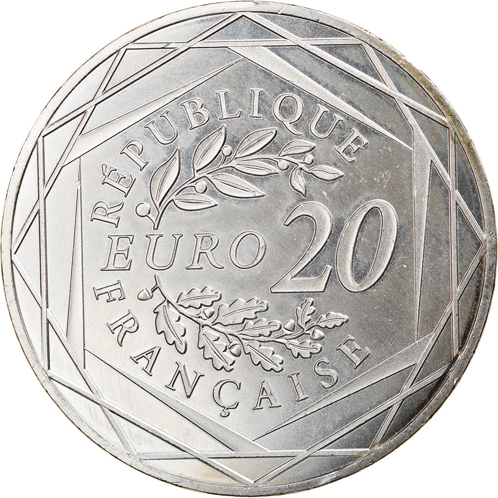 France, 20 Euro, Marianne, Liberté, 2017, Paris, MS(65-70), Silver