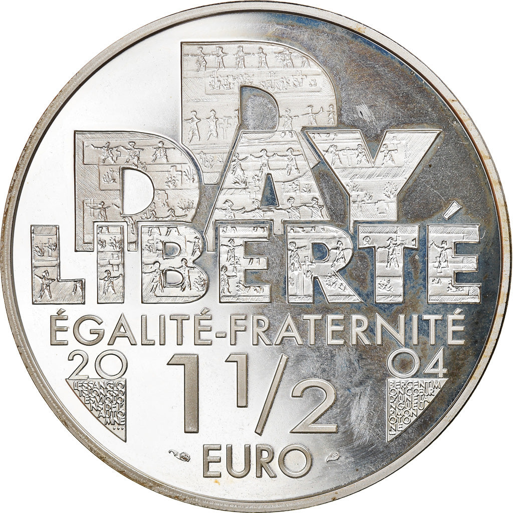 France, 1,5 Euro, D-Day, 2004, BE, MS(65-70), Silver, Gadoury:EU103, KM:1369