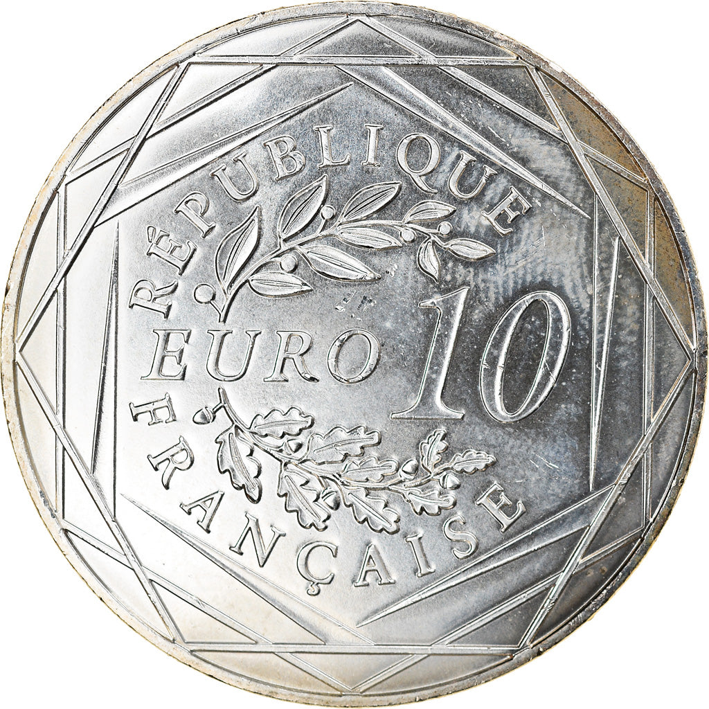 France, 10 Euro, UEFA Euro 2016, 2016, Paris, BU, FDC, Argent, Gadoury:EU814