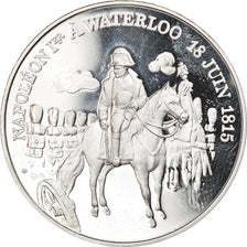 France, Medal, Napoléon Ier à Waterloo, History, 1989, MS(63), Silver