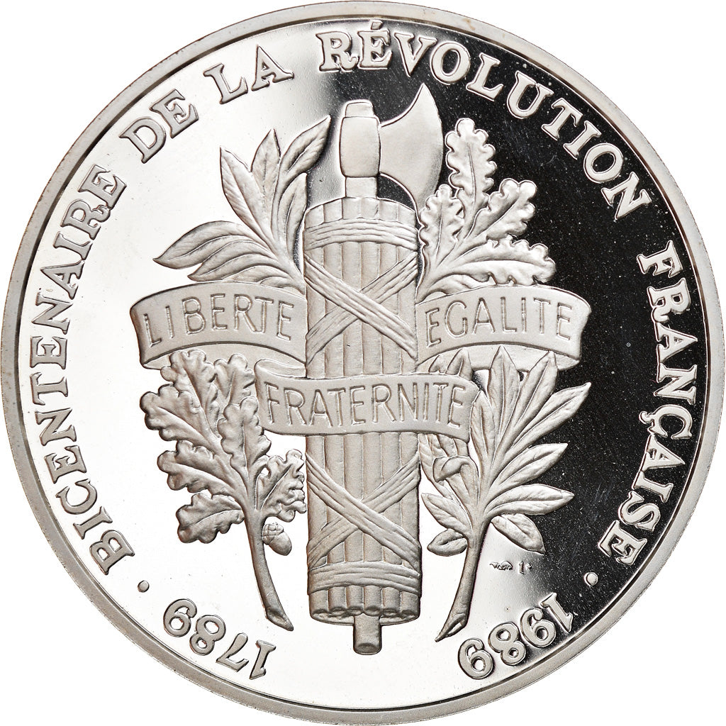 France, Medal, Napoléon Ier à Waterloo, History, 1989, MS(63), Silver